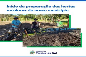 Início da preparação das hortas escolares do nosso município