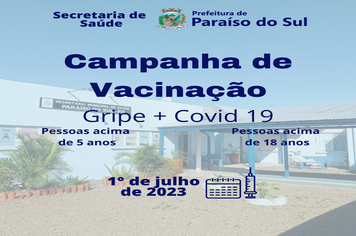 Campanha de Vacinação para prevenção da Gripe e Covid-19