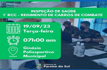 Inspeção de saúde - 1° RCC (Regimento de carros de combate)