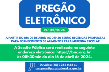 Pregão Eletrônico - N.º 02/2024