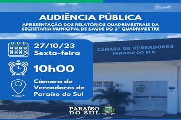 Convite para Audiência pública - 27/10