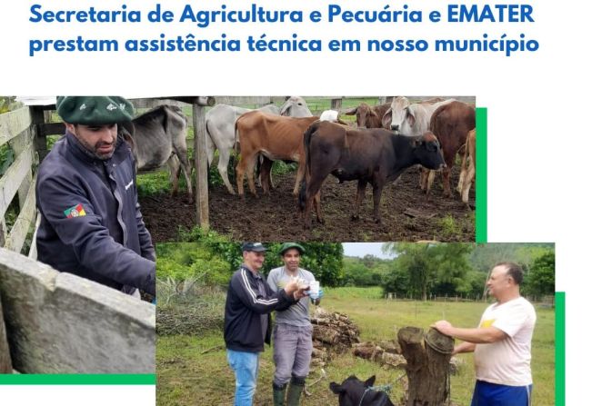 Secretaria de Agricultura e Pecuária e EMATER prestam assistência técnica em nosso município