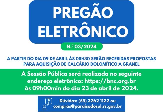 Pregão Eletrônico - N.º 03/2024