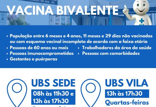 Comunicado: reforço da vacina bivalente contra a COVID-19