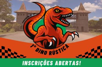 Convite para a corrida de rua 1ª Dino Rústica