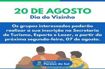 Inscrições - Dia do Vizinho