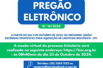PREGÃO ELETRÔNICO N.º 14/2024