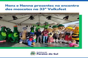 Hans e Hanna presentes no encontro dos mascotes na 33ª Volksfest