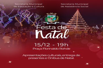 Prefeitura de Paraíso do Sul realizará Festa de Natal no dia 15 de dezembro