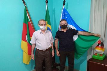 Prefeito Artur Ludwig recebe visita do Pastor Alcimar Garcez Duarte