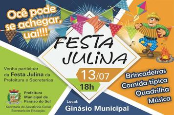 Prefeitura de Paraíso do Sul realiza hoje sua Festa Julina