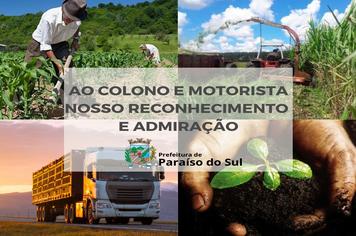 Administração municipal juntamente com paróquias e comunidades organizam homenagem aos colonos e motoristas