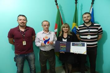 Equipe do SESC de Cachoeira do Sul visita Prefeito Artur Ludwig