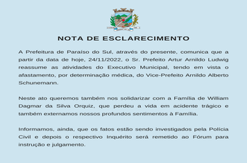 NOTA DE ESCLARECIMENTO