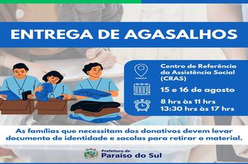Entrega de agasalhos no Centro de Referência da Assistência Social (CRAS)