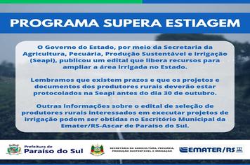 Programa supera estiagem