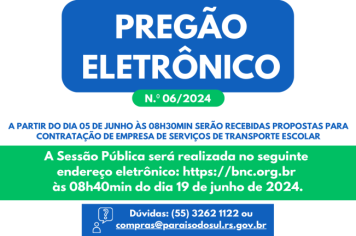 Pregão Eletrônico N.º 06/2024