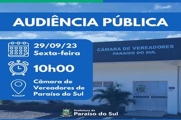 Convite para Audiência pública - 29/09