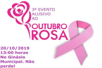 Terceiro Evento do Outubro Rosa ocorrerá no próximo domingo, 20