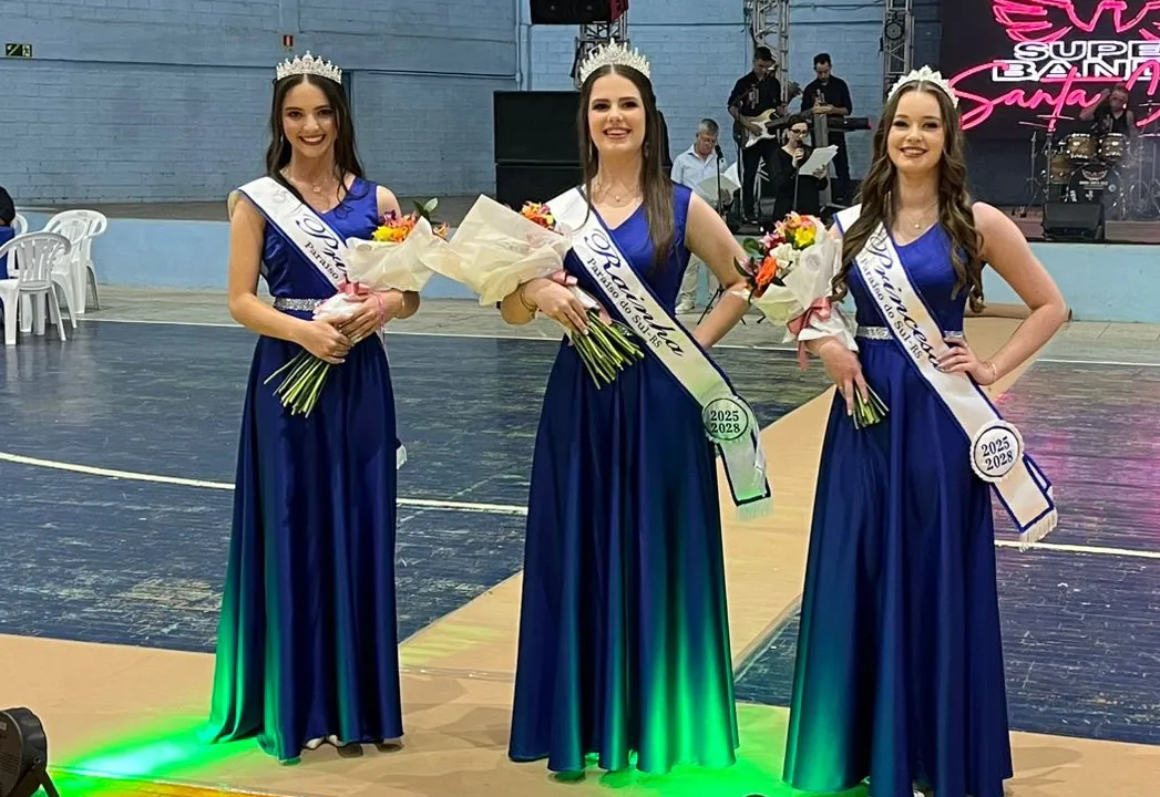 Emily, Maísa e Clara formam o novo trio de Soberanas de Paraíso do Sul 