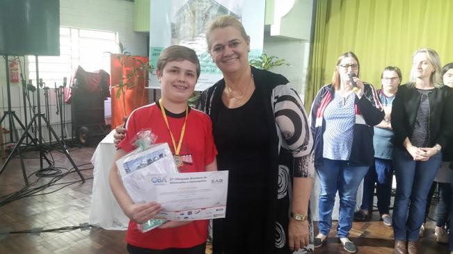 Paraíso do Sul tem medalhista de Ouro na OBA – Olimpíada Brasileira de Astronomia e Astronáutica