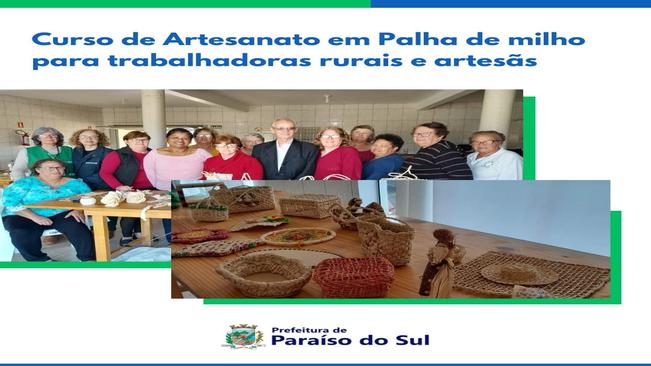 Curso de Artesanato em Palha de milho para trabalhadoras rurais e artesãs