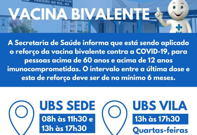 Comunicado: reforço da vacina bivalente contra a COVID-19