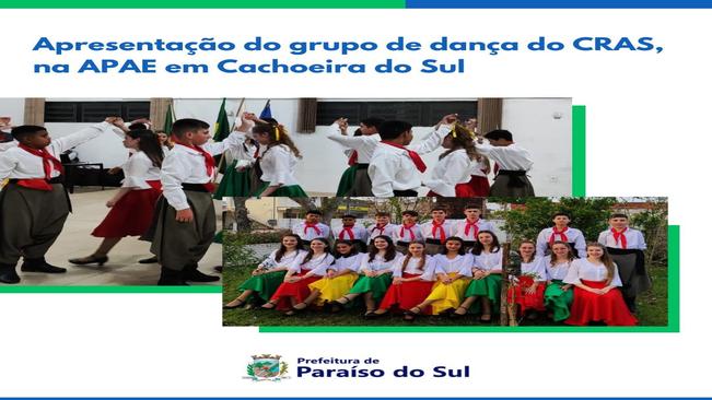 Apresentação do grupo de dança do CRAS, na APAE em Cachoeira do Sul