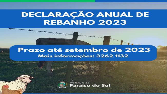 Declaração anual de Rebanho 2023