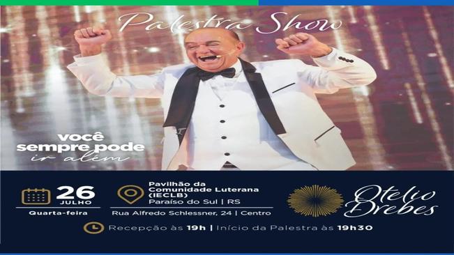 Palestra show, de Otelio Drebes, fundador das lojas Lebes