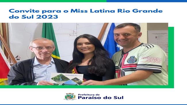 Convite para o Miss Latina Rio Grande do Sul 2023