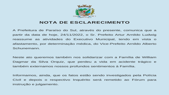 NOTA DE ESCLARECIMENTO
