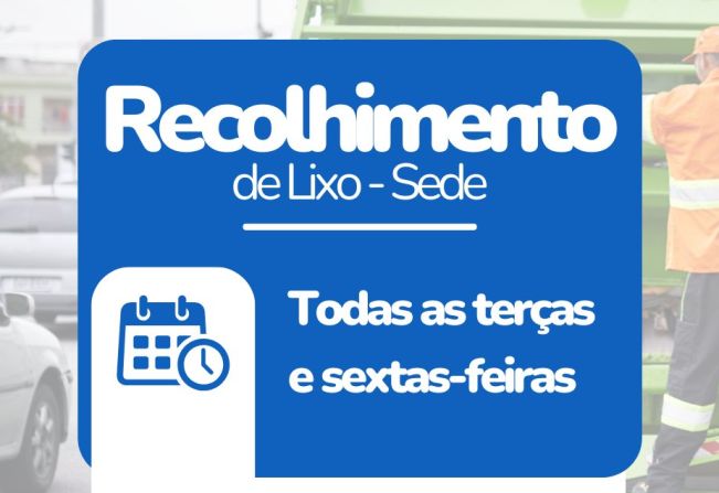 Recolhimento de lixo: Sede