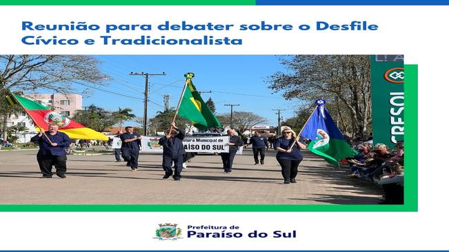 Reunião para debater sobre o Desfile Cívico e Tradicionalista