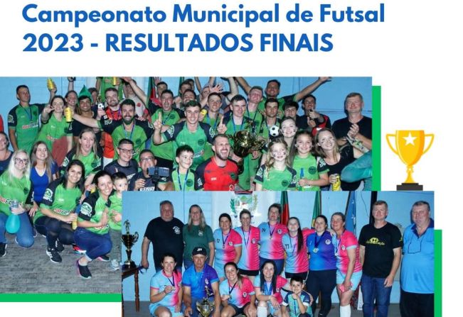 Campeonato Municipal de Futsal 2023 - Resultados finais