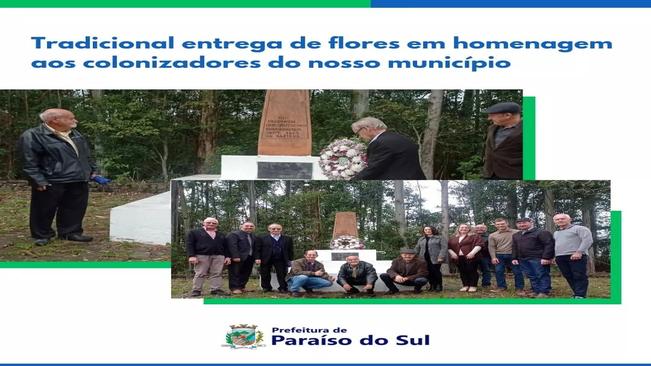 Tradicional entrega de flores em homenagem aos colonizadores do nosso município
