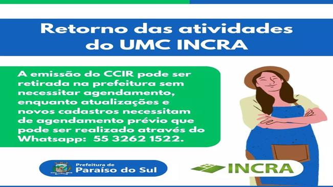Retorno das atividades do UMC INCRA