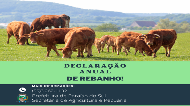 Teve início a Declaração Anual de Rebanho