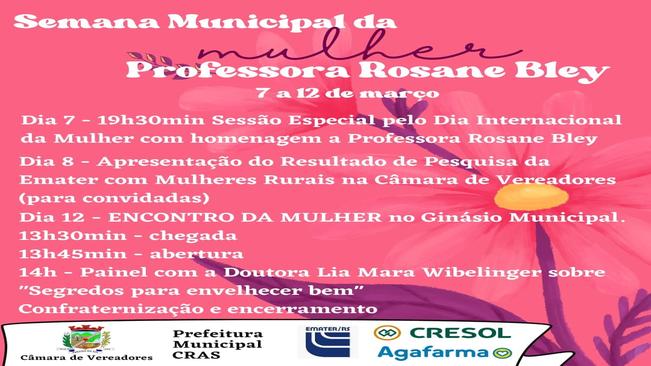 A Semana internacional da mulher já tem programação confirmada