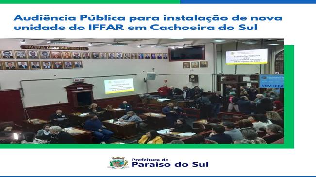 Audiência Pública para instalação de nova unidade do IFFAR em Cachoeira do Sul