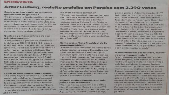 No dia 16 de dezembro aconteceu a Diplomação do Prefeito, Vice-Prefeito e Vereadores eleitos em 15 de novembro